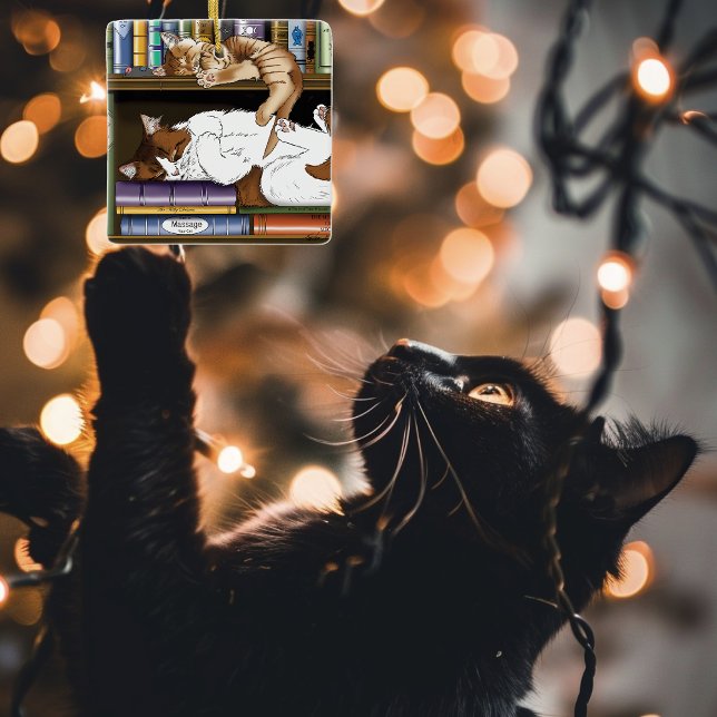 Bibliothek für Katzen buchen Keramikornament (Von Creator hochgeladen)