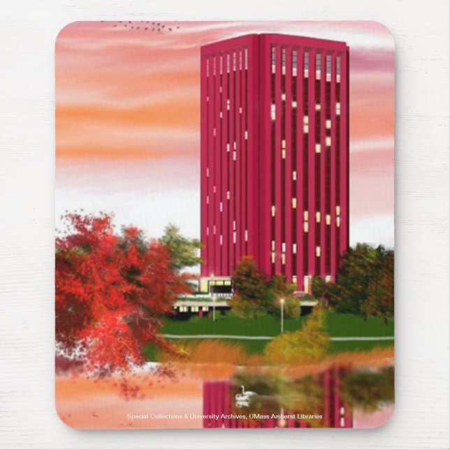Bibliothek im Fall durch Tam Nguyen Mousepad (Vorne)