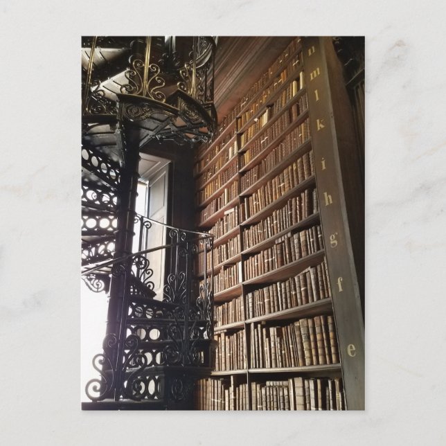 Bibliothek im Long Room, Dublin, Irland Postkarte (Vorderseite)