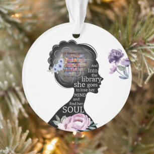 Bibliothek ist ihr Heiligtum - Inspirationsquelle Ornament