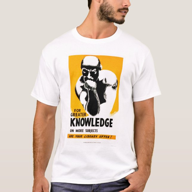 Bibliothek ist Wissen WPA 1940 T-Shirt (Vorderseite)