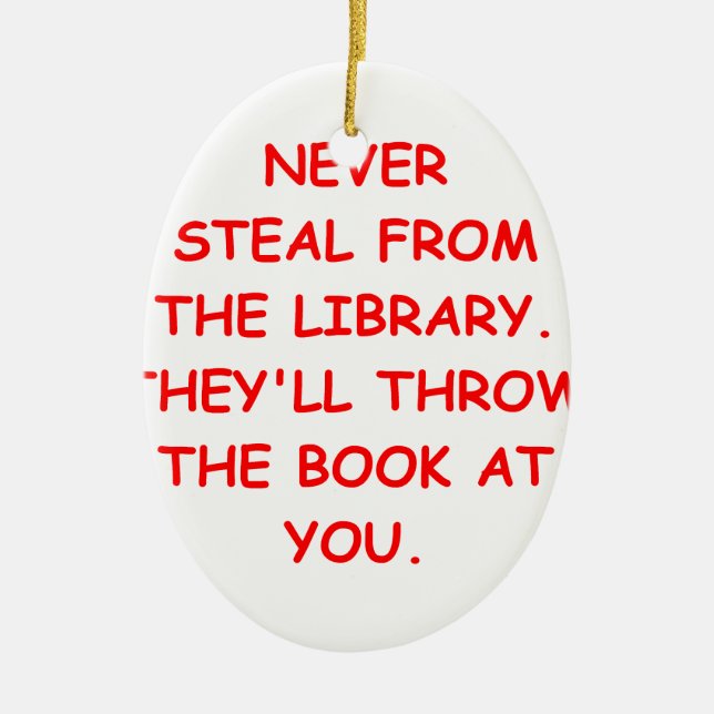 Bibliothek Keramik Ornament (Vorne)