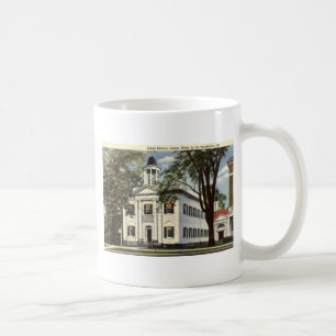 Bibliothek, Lenox, Massachusetts 1932 Vintag Kaffeetasse