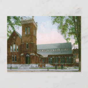 Bibliothek, Manchester, NH 1909 Vintag Postkarte