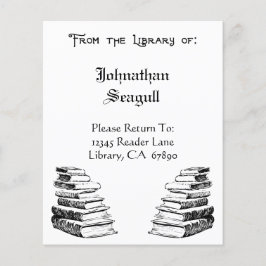 Bibliothek mit benutzerdefinierten Buchzeichen-Fly Flyer