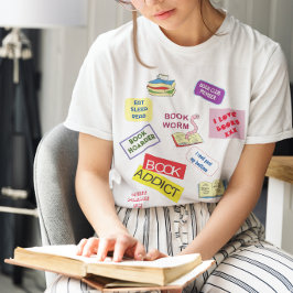 Bibliothek mit Leserbüchern für Clubmitglieder T-Shirt