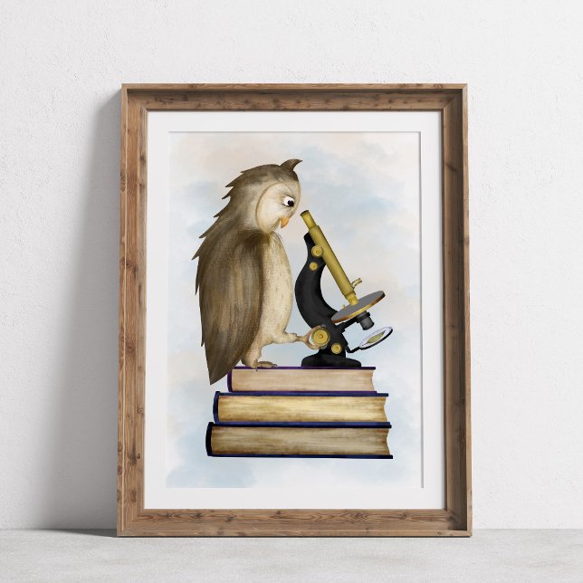 Bibliothek mit Mikroskop, Wall Art Poster (Von Creator hochgeladen)
