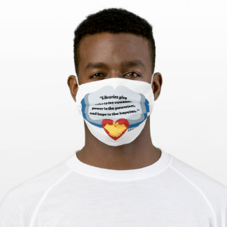 BIBLIOTHEK Mund-Nasen-Maske AUS STOFF