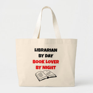 Bibliothek nach Tagesbuch Lover nach Nacht Jumbo Stoffbeutel