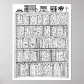 Bibliothek Nr. 8 Poster