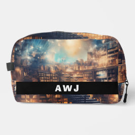 Bibliothek Print Dopp Bag Waschbeutel
