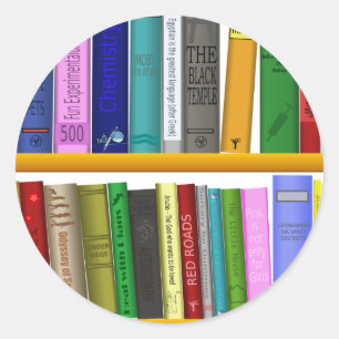 Bibliothek Runder Aufkleber