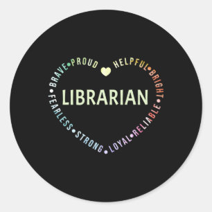 Bibliothek Runder Aufkleber