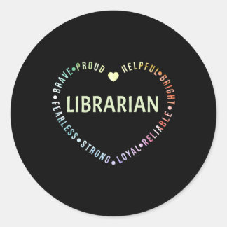 Bibliothek Runder Aufkleber