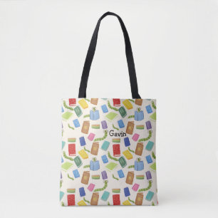 Bibliothek Totbeutel Personalisiertes Niedliches D Tasche