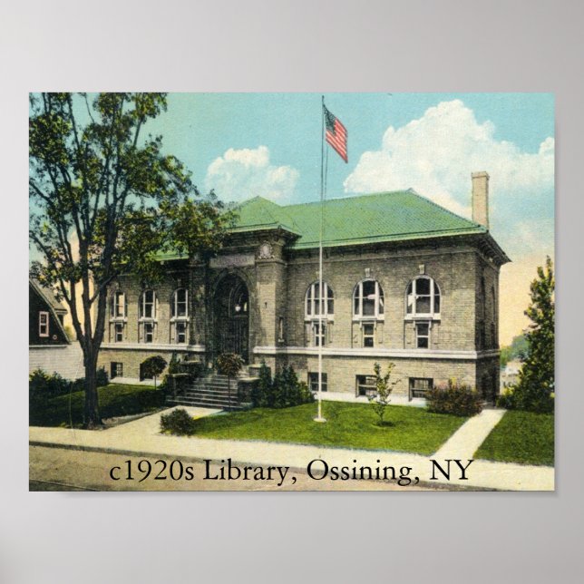Bibliothek von 1920er Jahren, Ossining, NY Poster (Vorne)
