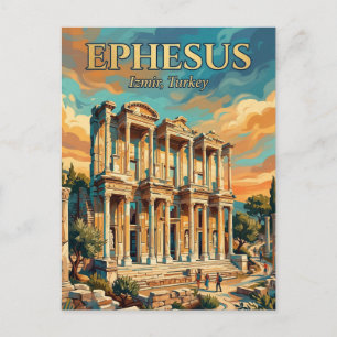 Bibliothek von Celsus, Selçuk, Ägäis Postkarte