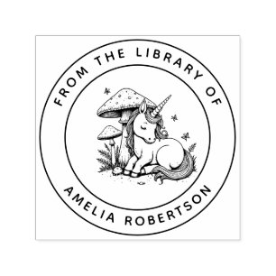 Bibliothek Whimsisschläfer Unicorn Pilzsaal Permastempel