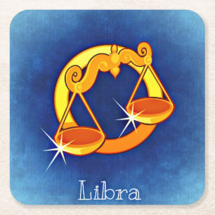 Bibliotheka zodiac-Untersetzer Rechteckiger Pappuntersetzer