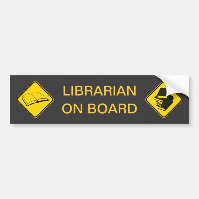 Bibliothekar an Bord Autoaufkleber (Vorne)