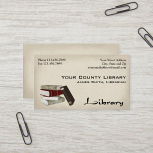 Bibliothekar Bibliotheks-Geschäftskarte Visitenkarte