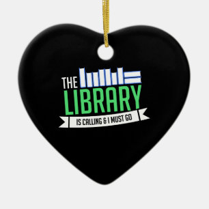 Bibliothekar Bibliotheksbücher Geschenk Keramik Ornament