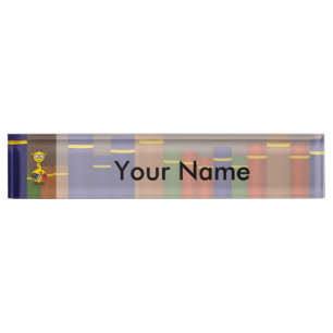 Bibliothekar-Giraffe Namensplakette