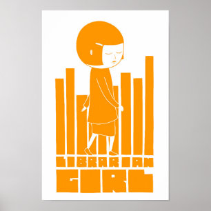 Bibliothekar-Mädchen Poster