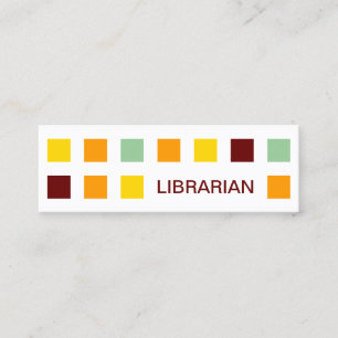 BIBLIOTHEKAR-Modquadrate Mini Visitenkarte