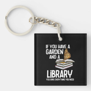 Bibliothekar Nerd und Gärtner Club Swag Schlüsselanhänger