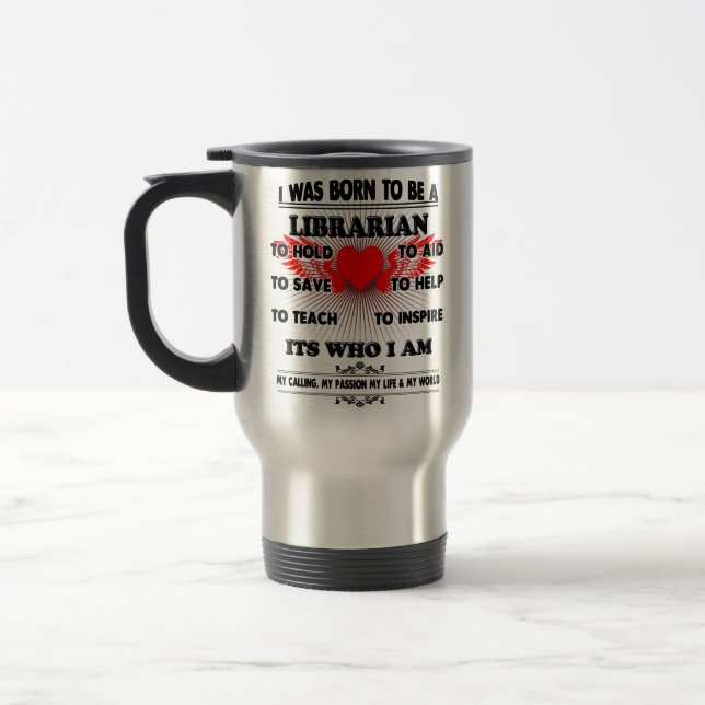 Bibliothekar-Reise-Tassen-Kaffee-Geschenke für Reisebecher (Links)