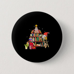 Bibliothekar und Bücherliebhaber Weihnachten Bibli Button