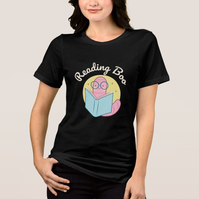 Bibliothekar- und Buchlüfter der Nationalbibliothe Tri-Blend Shirt (Vorderseite)