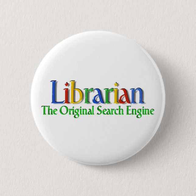 Bibliothekar-Vorlagen-Suchmaschine Button (Vorderseite)