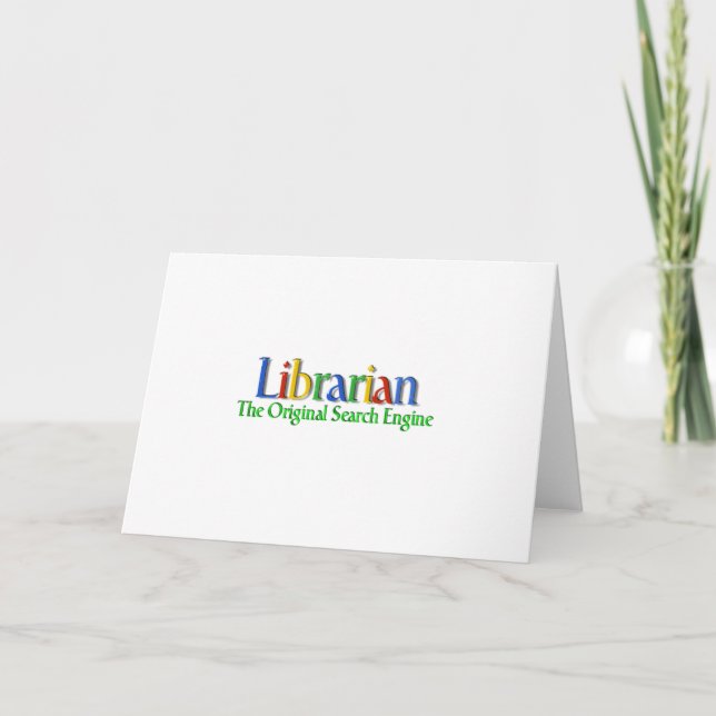 Bibliothekar-Vorlagen-Suchmaschine Karte (Vorderseite)