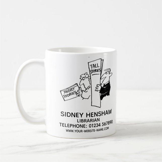 Bibliothekar Werbe-Kaffeetasse Kaffeetasse (Links)