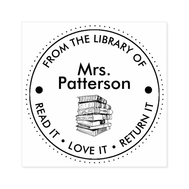 Bibliothekare lesen es Liebe Es gibt es Personalis Gummistempel (Prägung)