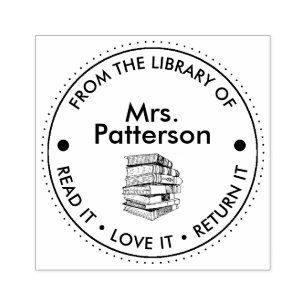 Bibliothekare Lesen Es Lieben Es Zurückgeben Perso Gummistempel