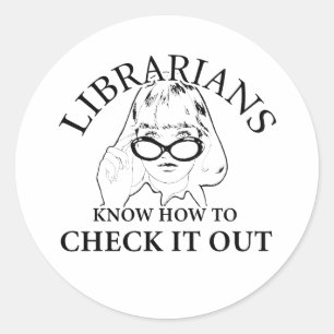 Bibliothekare wissen, wie man es überprüft runder aufkleber