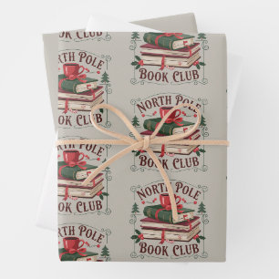 Bibliothekarin des North Pole Book Clubs Büchernar Geschenkpapier Set