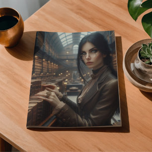 Bibliothekarin Steampunk Vintage viktorianische Da Seidenpapier