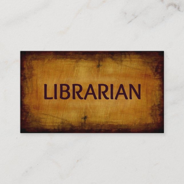 Bibliothekarische Antiquitätenkarte Visitenkarte (Vorderseite)