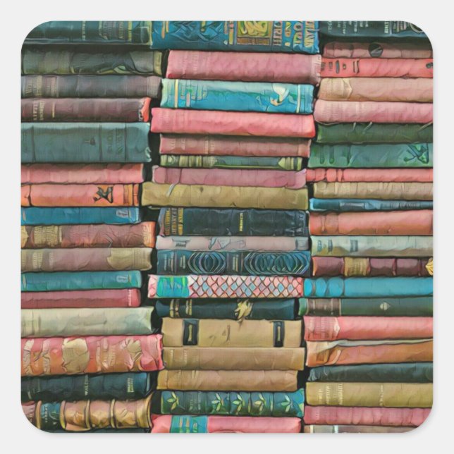 Bibliothekarische Geschenke für sie Quadratischer Aufkleber (Vorderseite)