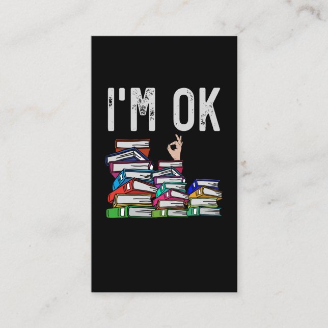 Bibliothekarischer Buchleser Funny Book Lover Visitenkarte (Vorderseite)