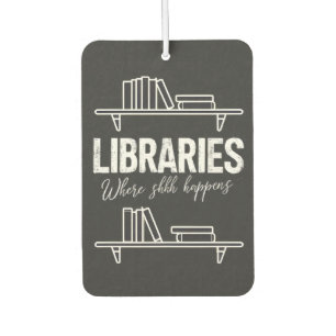 Bibliotheken, in denen Shhh ein lustiges Buch lese Autolufterfrischer