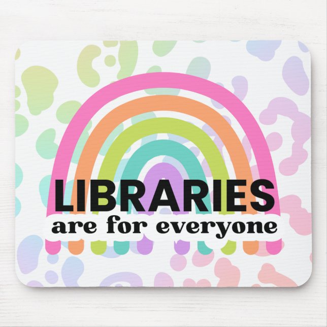 Bibliotheken sind für jede Regenbogenmäuse Mousepad (Vorne)