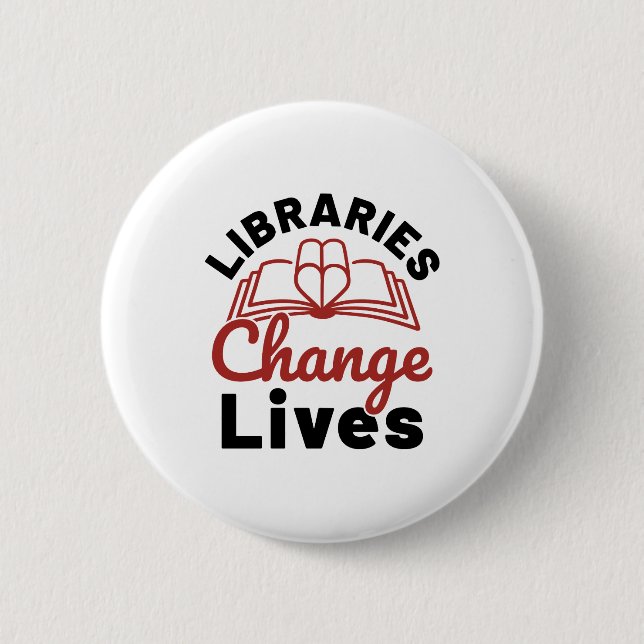 Bibliotheken verändern das Leben biblischer Button (Vorderseite)