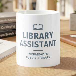 Bibliotheks-Assistent für Bücherliebhaber Custom Kaffeetasse