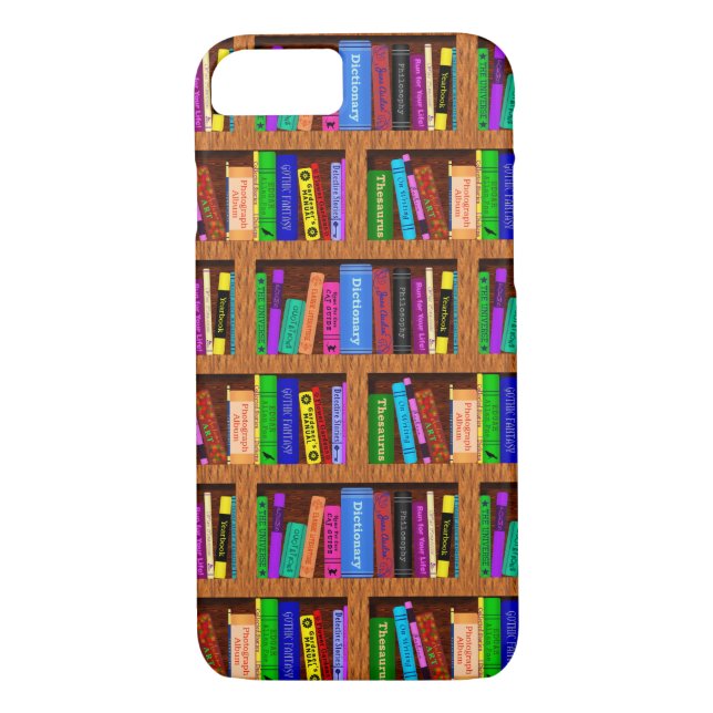 Bibliotheks-Buch-Regal-Muster für Leser Case-Mate iPhone Hülle (Rückseite)