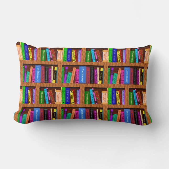 Bibliotheks-Buch-Regal-Muster für Leser Lendenkissen (Vorderseite)